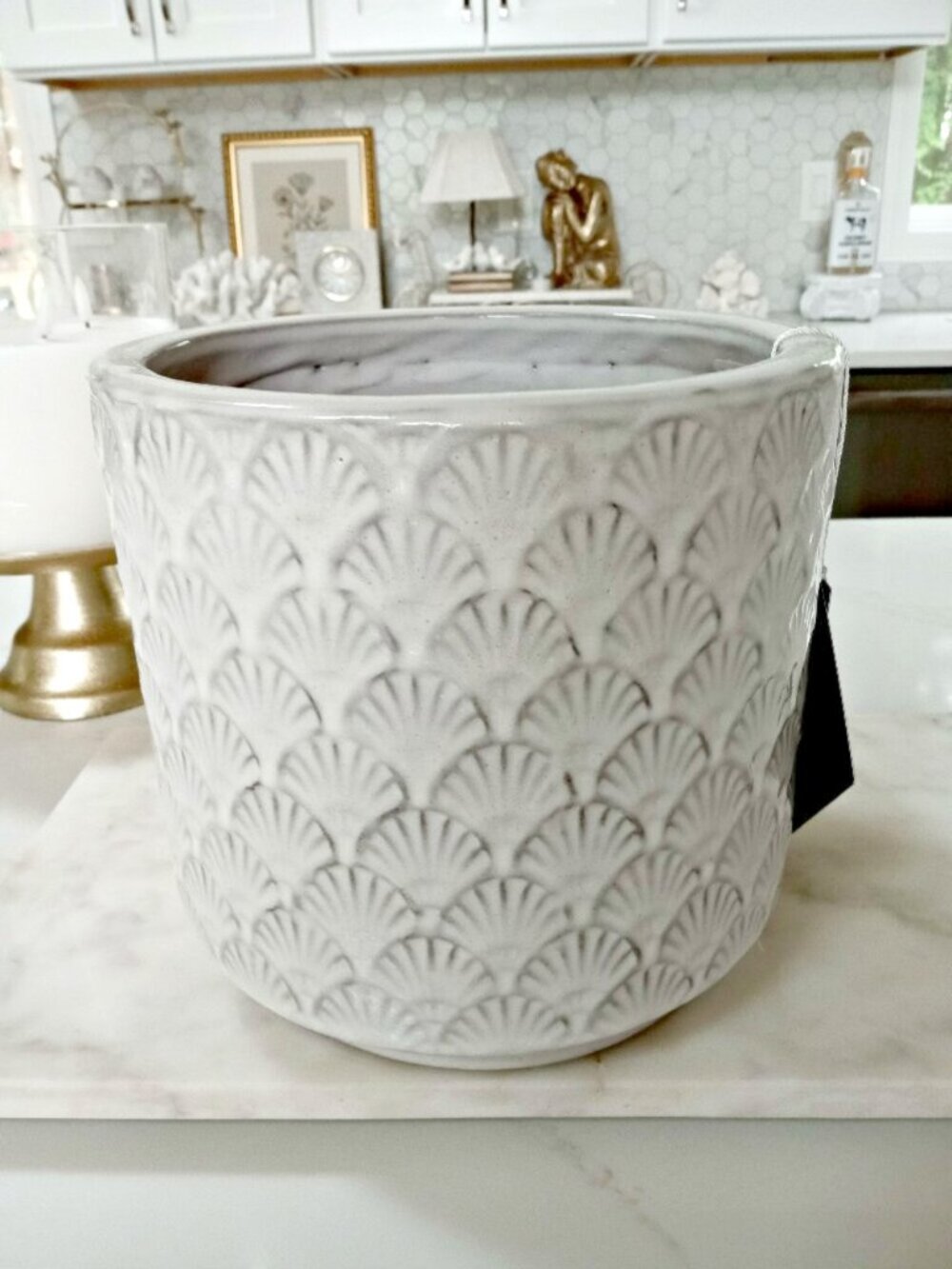NEW! BOHO FARMHOUSE SHELLS PLANTER POT